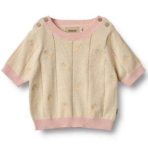 Organic Malvina striktrøje (18 mdr/86 cm) - Wheat