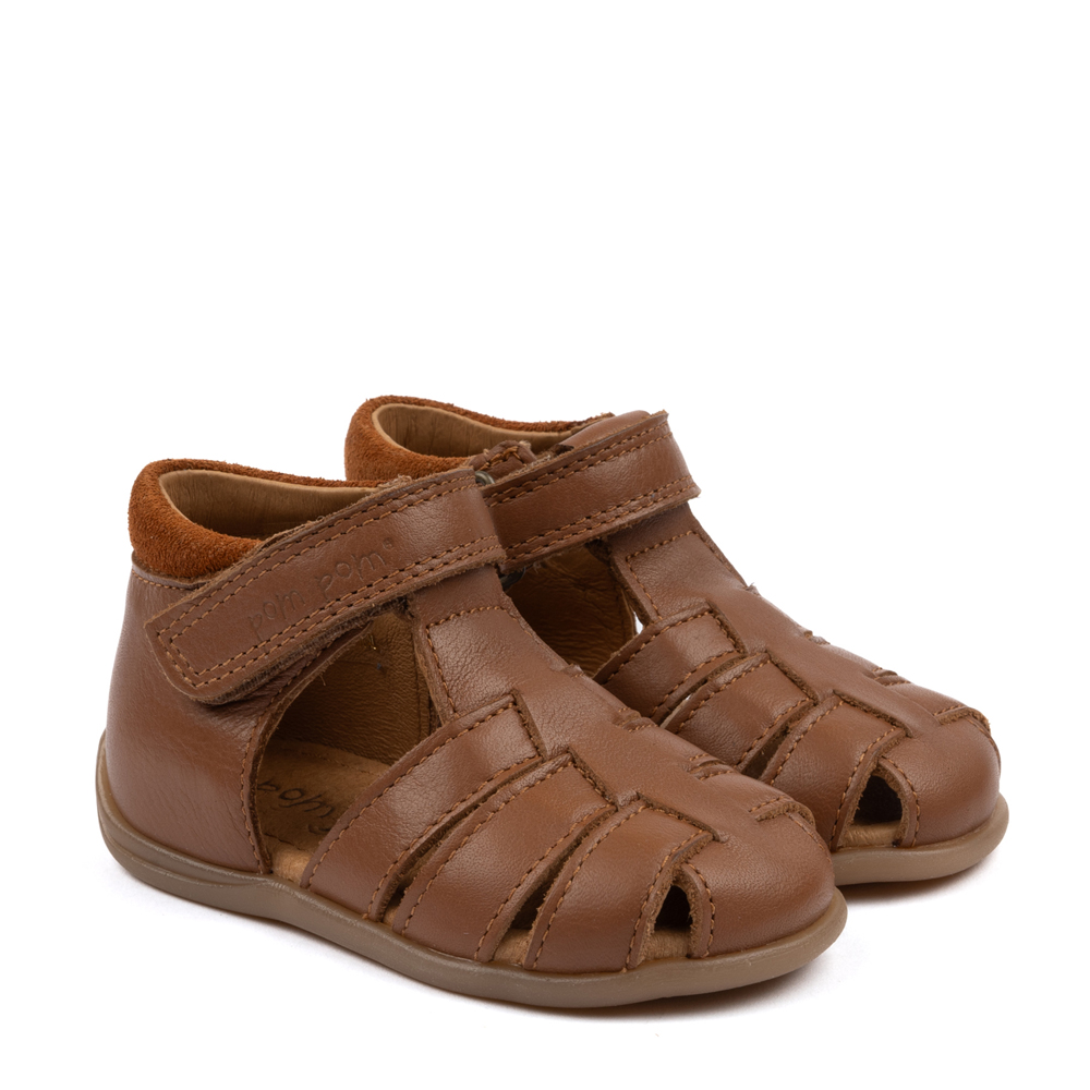 674dc0c89bba0PM1250_-_Starters_Velcro_Sandal_-_Camel_-_Main Sandaler (22) - Pom Pom