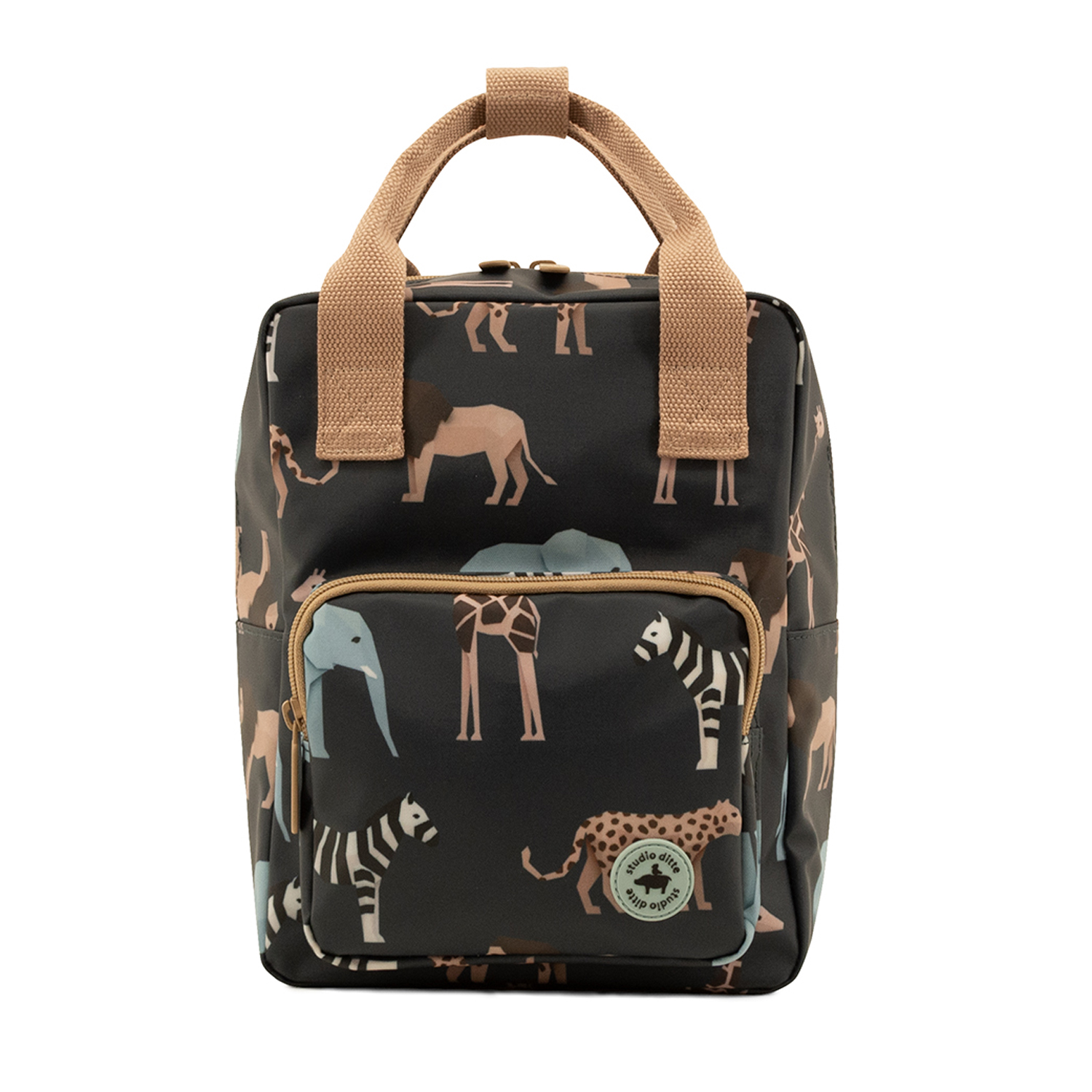 677fd86a8a7091702047_Studio_Ditte_-_small_backpack_-_safari_-_front Rygsæk, small (One size) - Studio Ditte