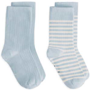2-pak rib strømper (15-18) - Gray Label