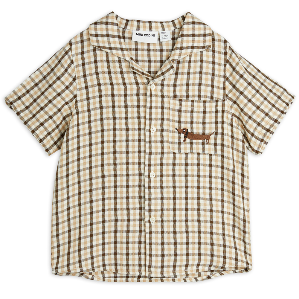 67974e76144b625220160-13-1_MiniRodini_SS25_Main_High_Res Gingham yd skjorte (92-98 cm) - Mini Rodini