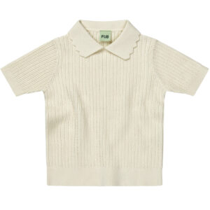 Organic pointelle rib t-shirt (120) - Fub