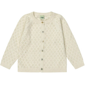 Organic pointelle cardigan (100) - Fub