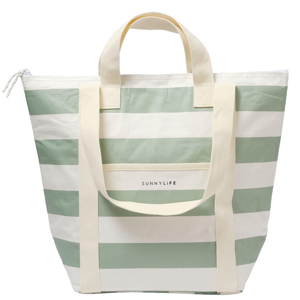 67c80dff0be25Light_Cooler_Tote_La_Palma_Sage_Stripe_primary La Palma køletaske (One size) - SunnyLife