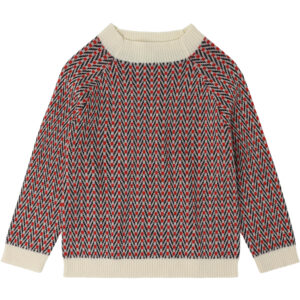 Merinould herringbone striktrøje (100) - Fub