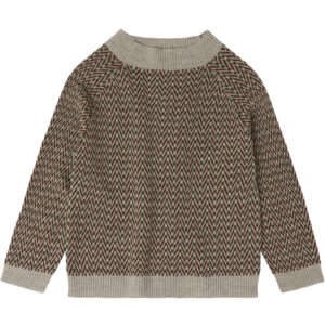 Merinould herringbone striktrøje (100) - Fub