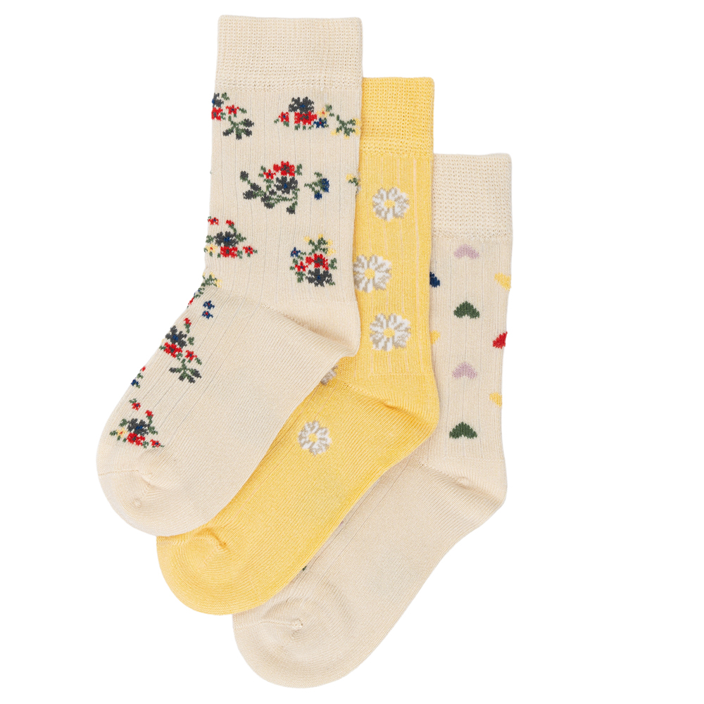 6819ebcedee09MP31_-_Flower_mix_-_Extra_1 3-pak bambus strømper (31-34) - Minipop