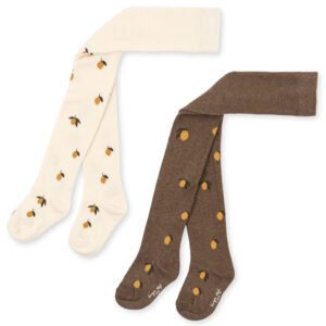 2-pak Jaquard strømpebukser (92-98 cm) - Konges Sløjd