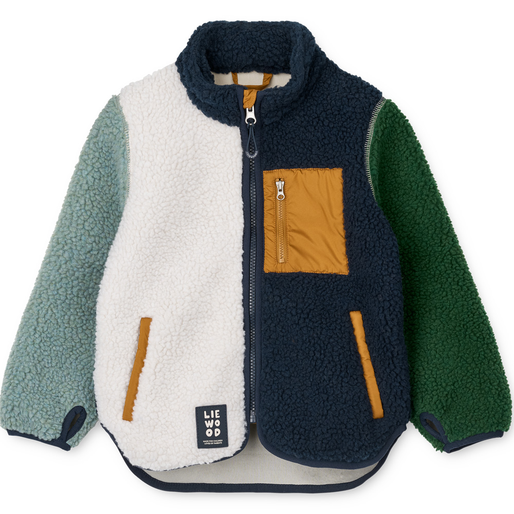 682c6fb30a65aNolan_Pile_Jacket_LW19877_2532_Peppermint_multi_mix_1_kopier Recycled Nolan teddyfleece (18 mdr/86 cm) - Liewood