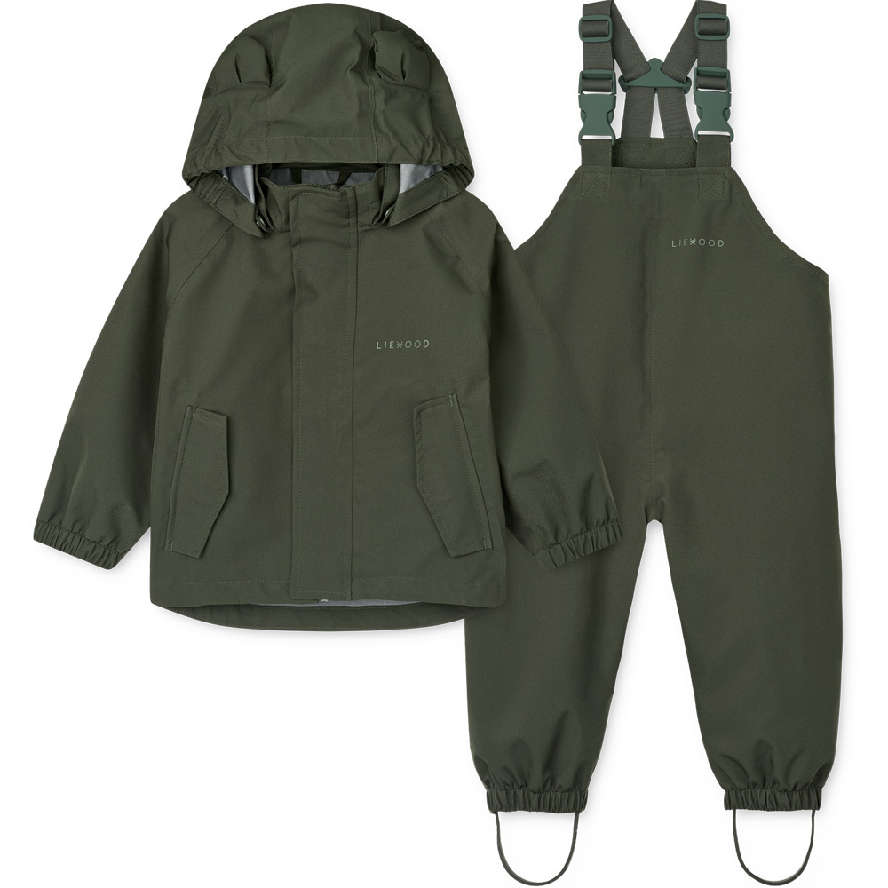 682c7434ea7acManu_Rainwear_Set_LW19910_7348_Hunter_green_1_kopier Recycled Manu regntøjssæt (18 mdr/86 cm) - Liewood