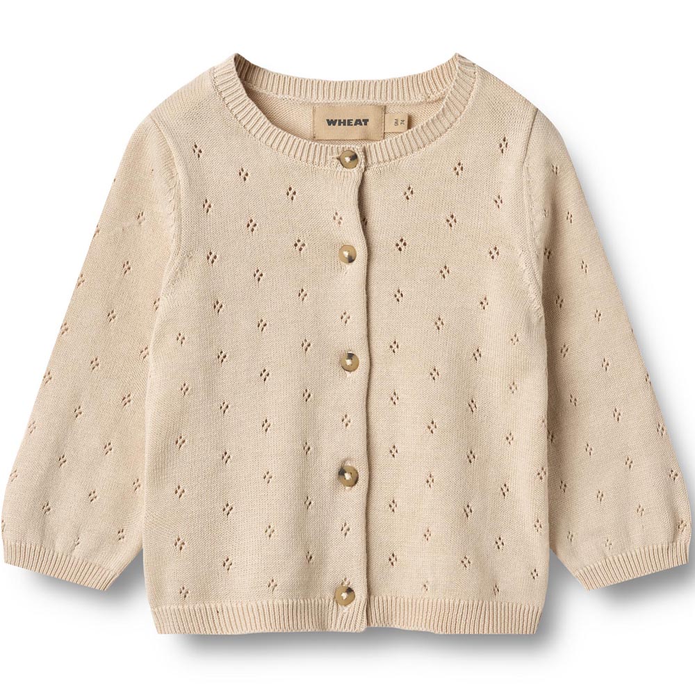 Organic Maia cardigan (18 mdr/86 cm) - Wheat