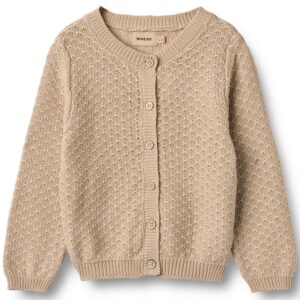 Organic Magnella cardigan (3 år/98 cm) - Wheat