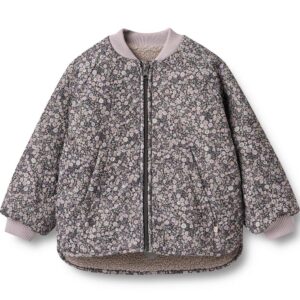 Recycled Lake vendbar termojakke (4 år/104 cm) - Wheat