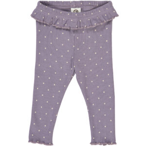 Organic Dot rib leggings (12 mdr/80 cm) - Müsli by Green Cotton