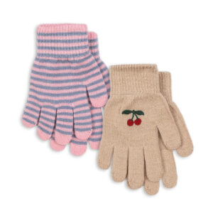 Filla 2-pak uld fingervanter (9-10 år) - Konges Sløjd