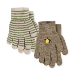 Filla 2-pak uld fingervanter (9-10 år) - Konges Sløjd