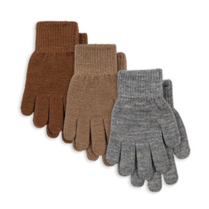 Filla 3-pak fingervanter (9-10 år) - Konges Sløjd