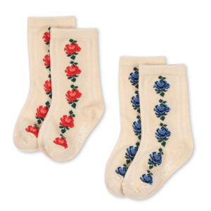 2-pak Jaquard strømper (17-18) - Konges Sløjd