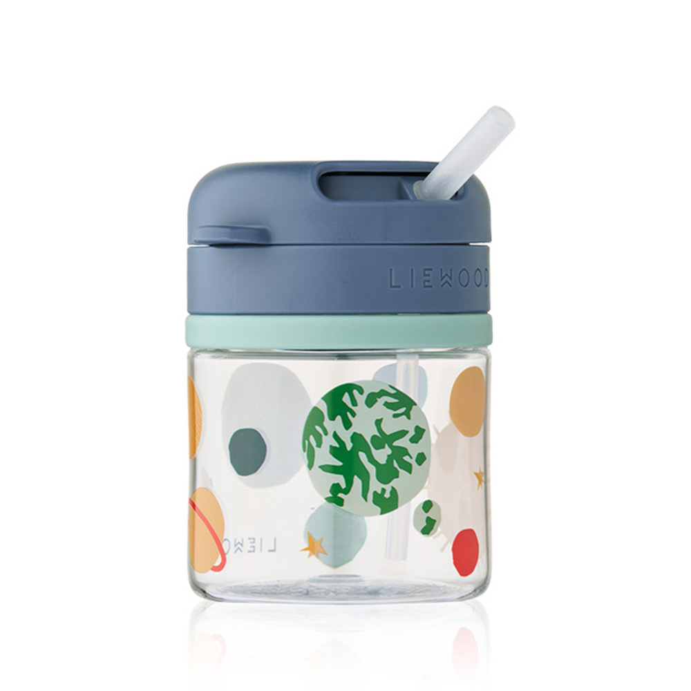 684fba7146362Pavia_Tritan_Straw_Cup_280ml_LW20634_2510_Universe_Classic_navy_2_kopier Pavia drikkedunk 280ml (One size) - Liewood