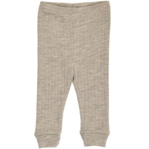 Uld rib bukser m. foldbare fødder (9 mdr/74 cm) - Müsli by Green Cotton