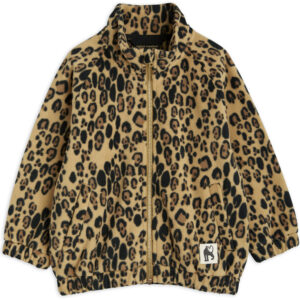 Organic leopard fleecejakke (92-98 cm) - Mini Rodini