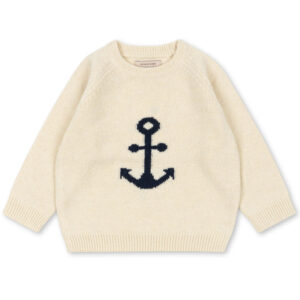 Anchor uld striktrøje (18 mdr/86 cm) - Konges Sløjd