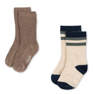 2-pak rib strømper (17-18) - Konges Sløjd