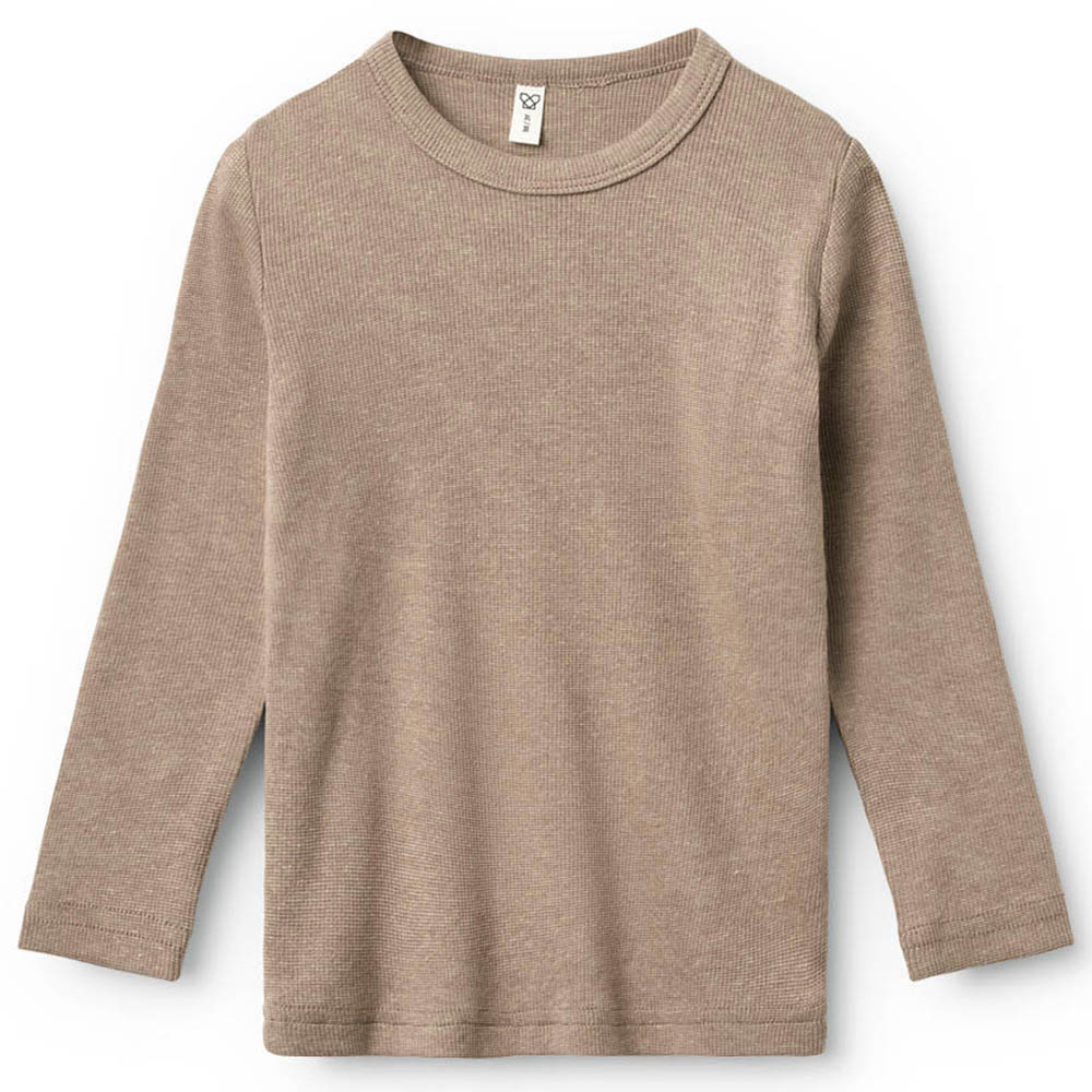 689dd1a55dd11201-2024_Milano_Modal_Rib_T-shirt_Brown_Mel_1 Milano bluse - modal rib (18 mdr/86 cm) - House of Kids