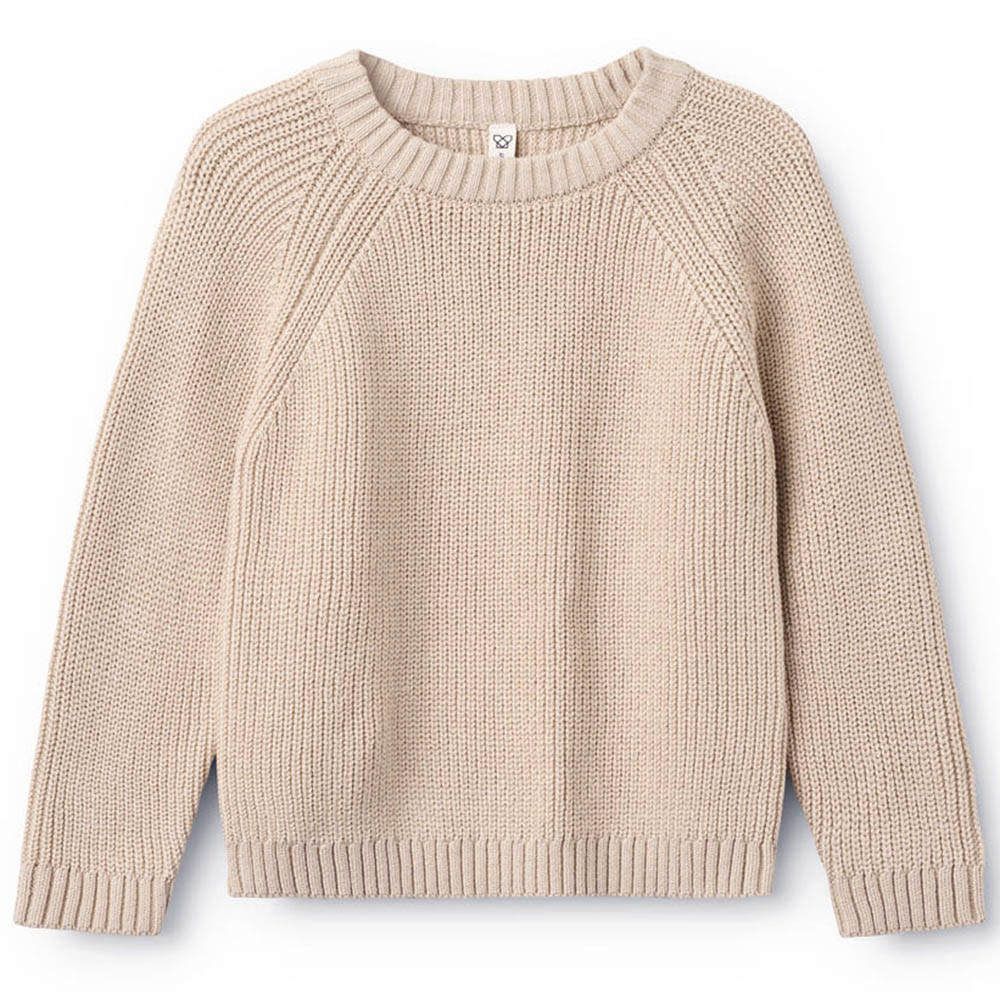 689dd2576d88c405-2025_Lorient_Knit_Sweater_Sand_Mel_1 Lorient striktrøje (18 mdr/86 cm) - House of Kids