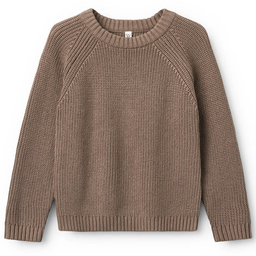 689dd3426fbf2405-2025_Lorient_Knit_Sweater_Brown_Mel_1 Lorient striktrøje (18 mdr/86 cm) - House of Kids