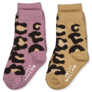 2-pak leopard strømper (S (3-4 år)) - Jelly Mallow