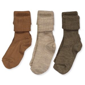 3-pak rib uldstrømper (17-18) - Mp Denmark