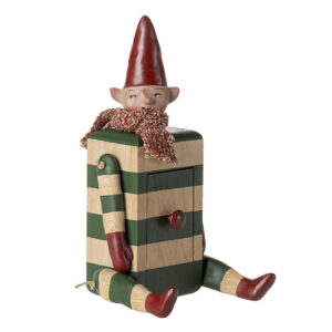 Grøn nisse med skuffe (One size) - Maileg