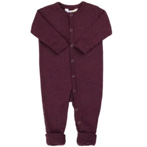 Joha Natdragt - Uld - 2-i-1 fod - Blomme - Joha