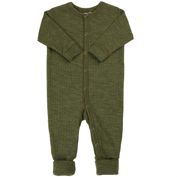 Joha-Natdragt-Uld-Mrk-oliven Joha Natdragt - Uld - 2-i-1 fod - Mrk. oliven - Joha