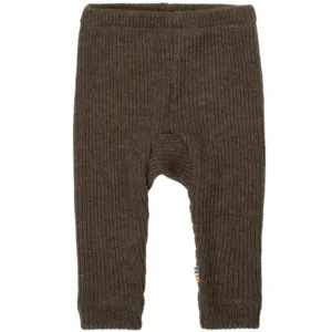 Joha Uld Leggings - Strik - Brown Melange - Joha