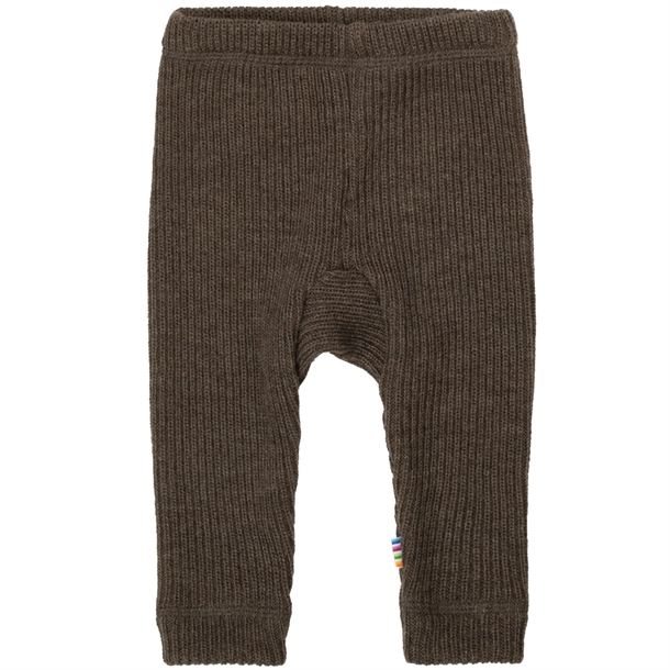 Joha-Uld-Leggings-Strik-Brown-Melange Joha Uld Leggings - Strik - Brown Melange - Joha