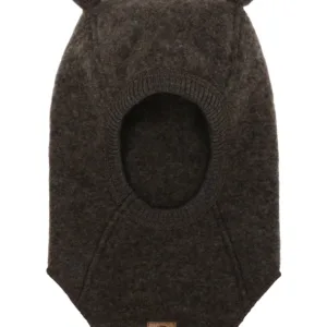 Mikk-Line Elefanthue m. ører - Dark Brown Melange - Mikk-Line