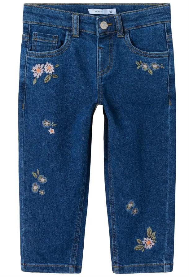Name-It-Jeans-Bella-Dark-Blue-Denim-Flower Name It Jeans Bella - Dark Blue Denim - Flower - Name It