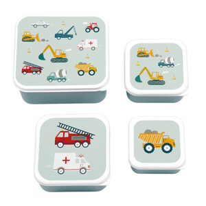 Frokost /Snacks boxsæt - Vehicles (One size) - A Little Lovely Company