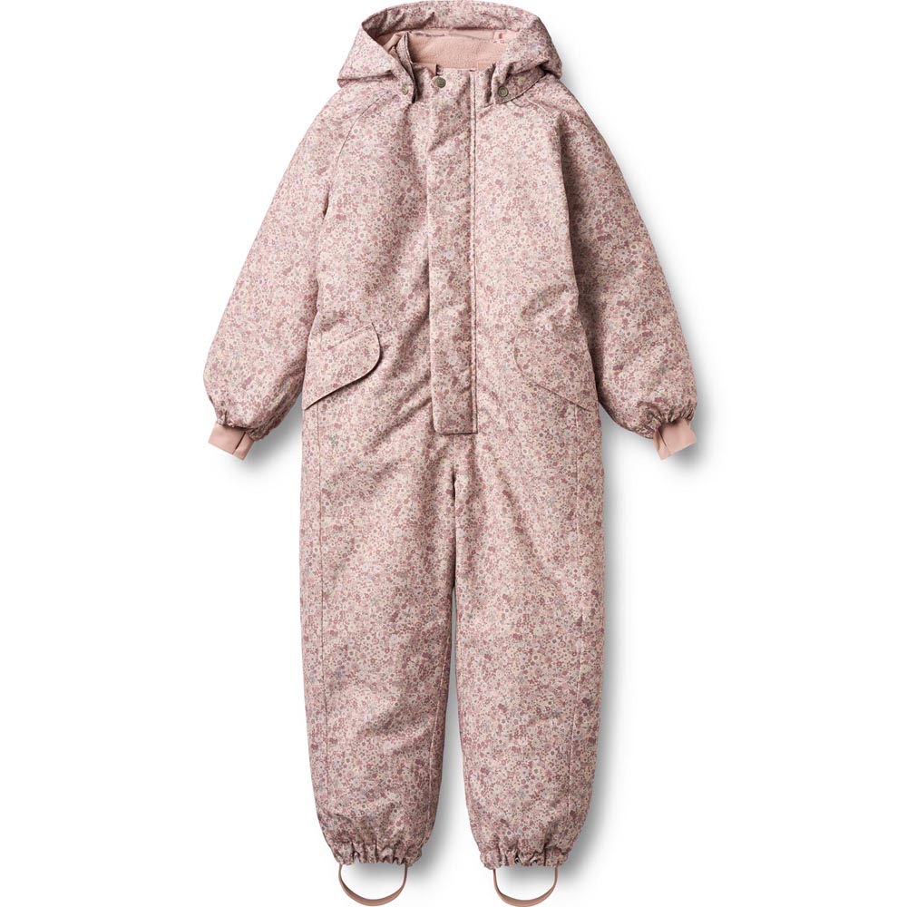 68341c5f510e47052-941R_GRS_-_Snowsuit_Miko_-_2036_rose_dust_flowers_-_Main Recycled Miko flyverdragt (4 år/104 cm) - Wheat