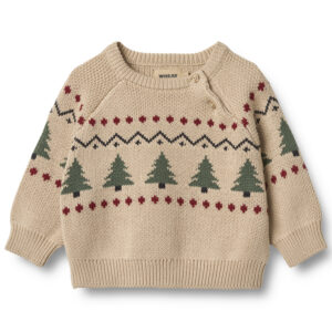 Organic Balou striktrøje (2 år/92 cm) - Wheat