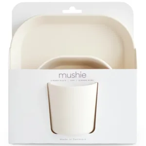 Mushie Spisesæt - Firkantet - Ivory - Mushie
