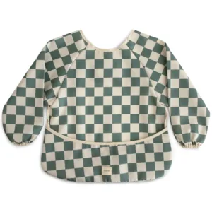 Mushie hagesmæk med ærmer - Olive Check - Mushie