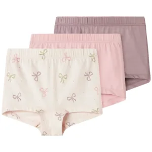 Name It Hipster - 3-pak NMFTIGHTS - Barely Pink Bow - Name It