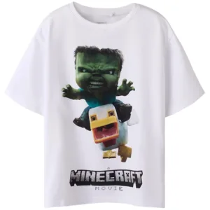 Name It T-shirt - Minecraft NKMNIF - Bright White - Name It