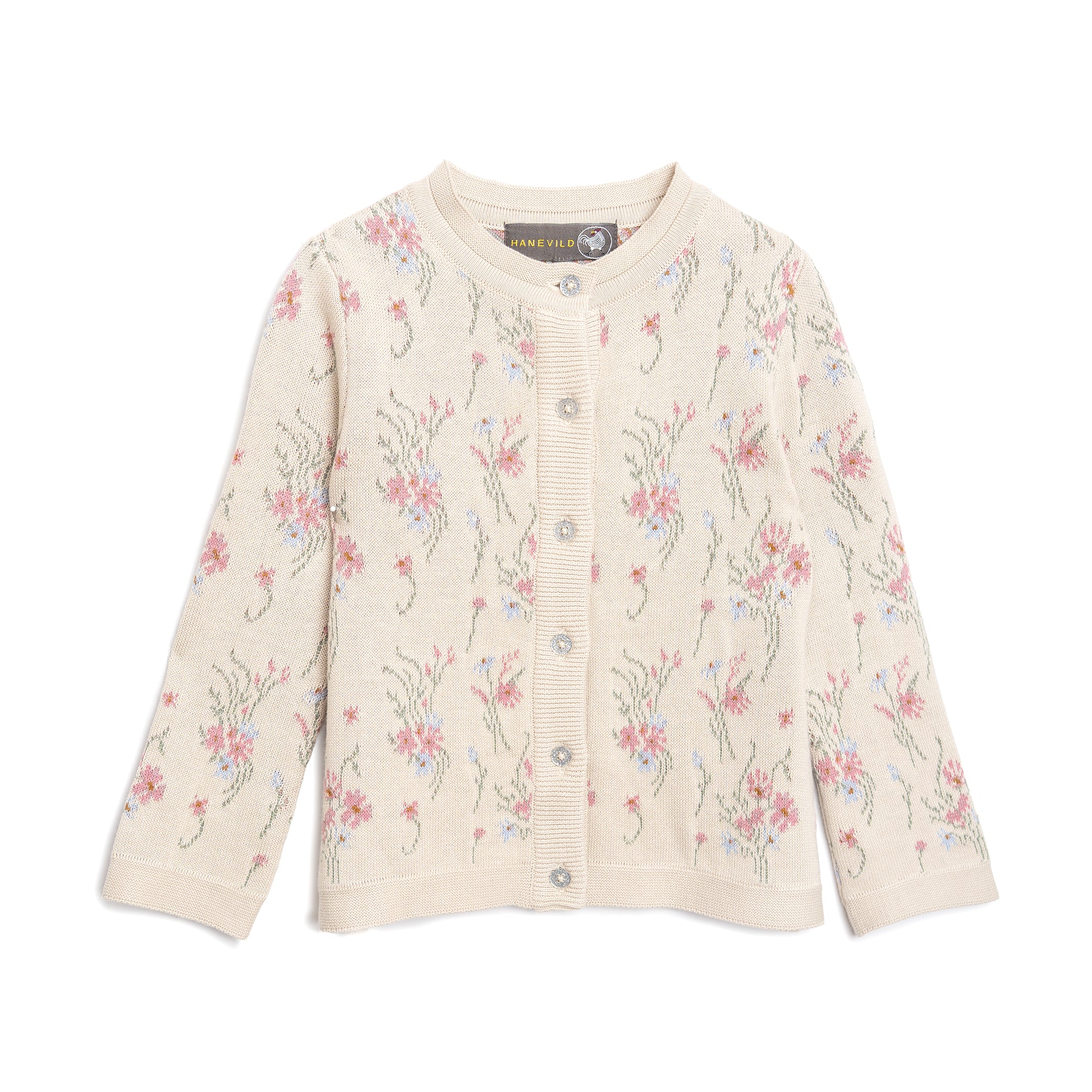 Blomster_cardigan_-_pige-Blouses-HV155443-Summer_sand Blomster cardigan - pige - Summer sand - 62 / 62-140 - Hanevild