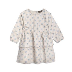 Kjole med sløjfer - til piger - Summer sand - 86/92 - Hanevild