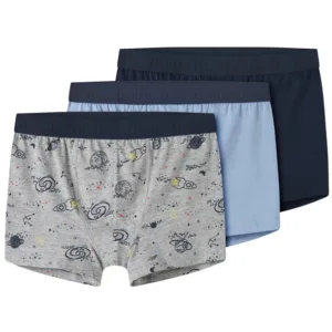 Name It Boxershorts - 3-pak - Grey Melange / Endless Sky / Navy Blazer - Name It