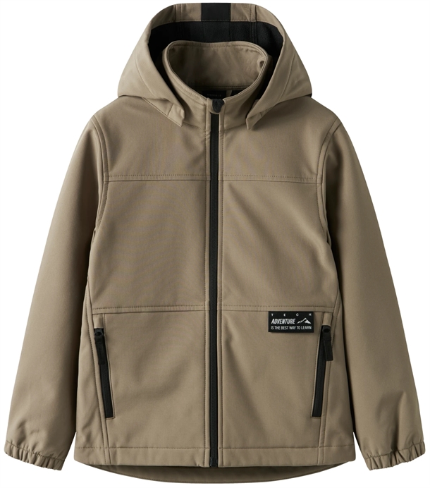 Name-It-Softshell-Jakke-nmm-Alfa08-Fossil Name It Softshell Jakke - nmmAlfa08 - Fossil - Name It